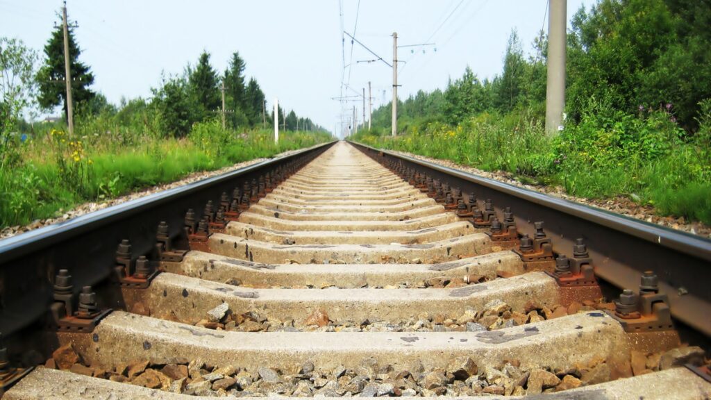 Ein Gleisbett