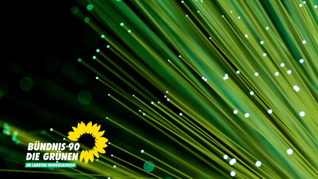 Weiße helle Punkte, die die Entpunkte von grünen langen Strichen bilden.