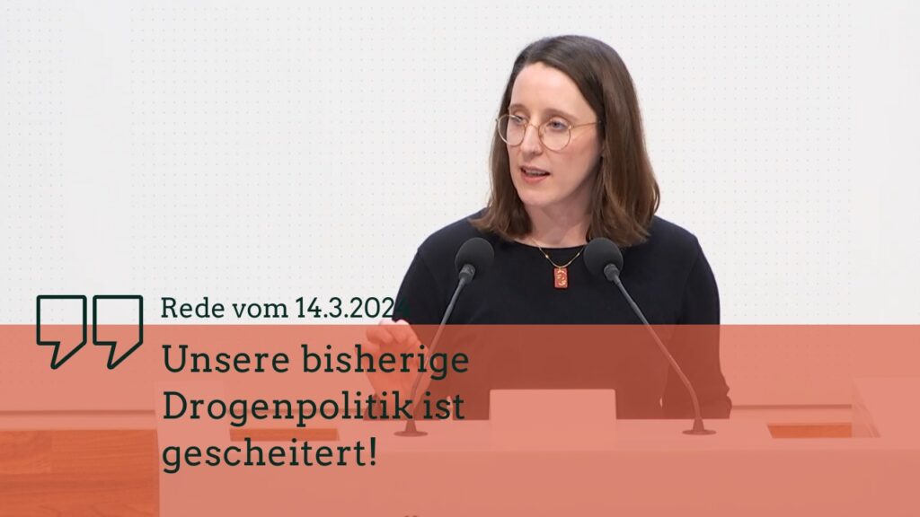 Titelbild - Swantje Schendel - Rede zur bisherigen Drogenpolitik