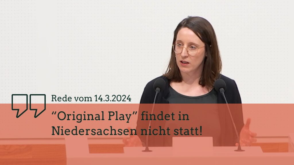 Titelbild - Swantje Schendel - Rede zur "Original Play"