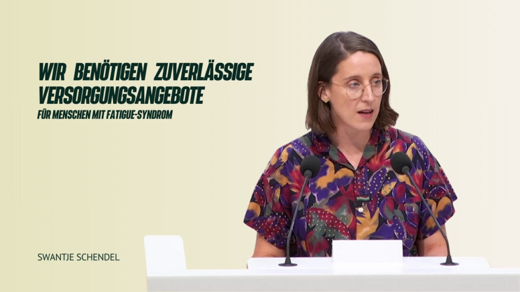 Titelbild - Swantje Schendel - Rede zur besseren Versorgung von Menschen mit Fatique-Syndrom