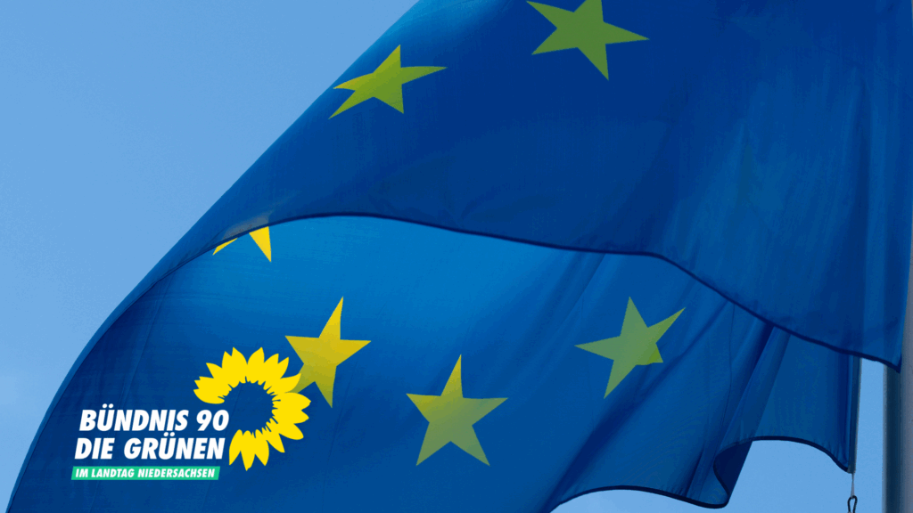 blaue Flagge mit gelben Sternen